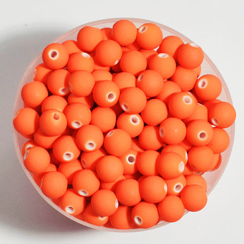 Wholesale 8mm Soft Pottery Plastic Acrylic Rubber Beads